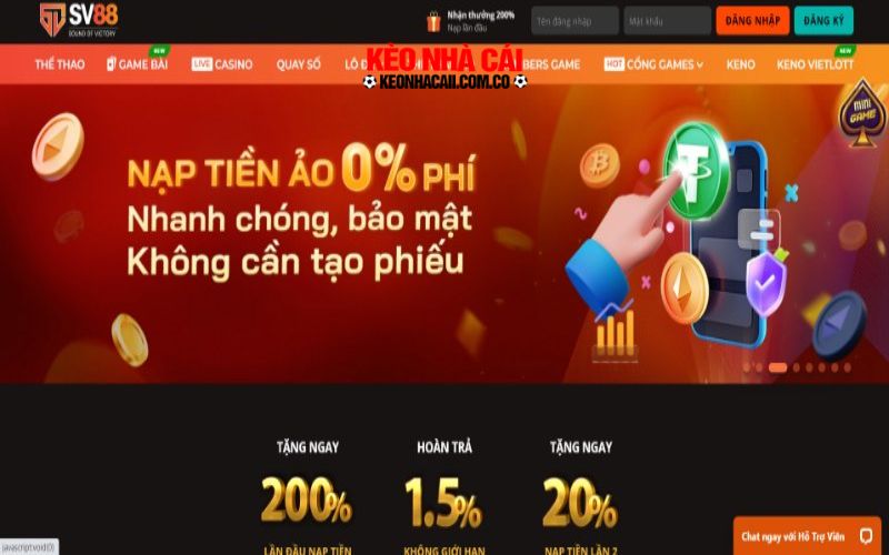 Nhà cái sv88 có những trò chơi thể thao nào?