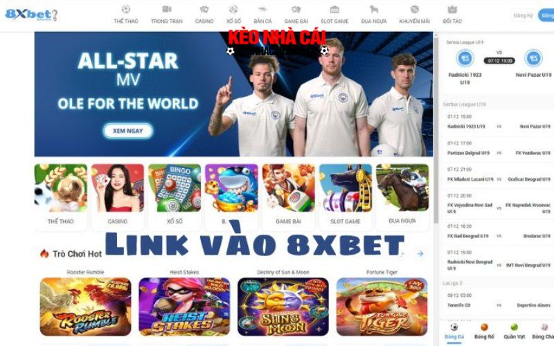 Link vào 8XBET mới nhất